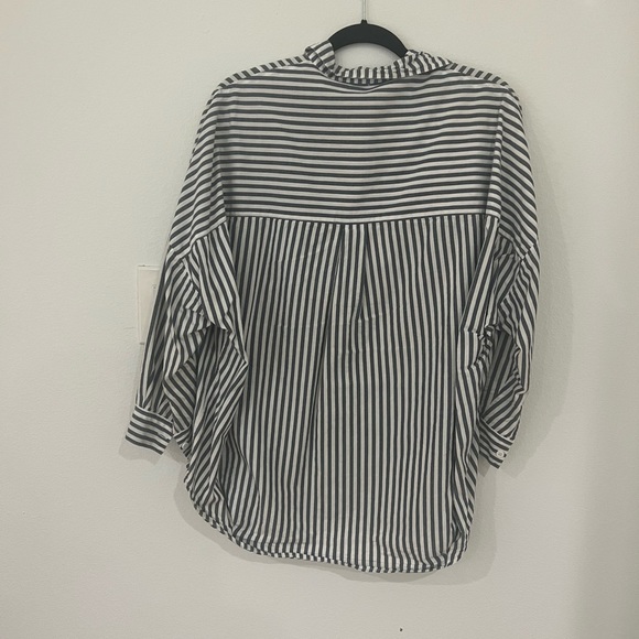 French Connection Poplin Stripe Button Down - Picture 3 of 3